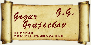 Grgur Grujičkov vizit kartica